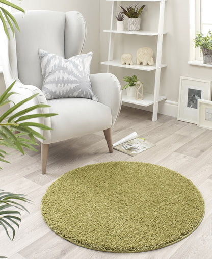 My Washable Shaggy Non-Slip Rug in Olive Green