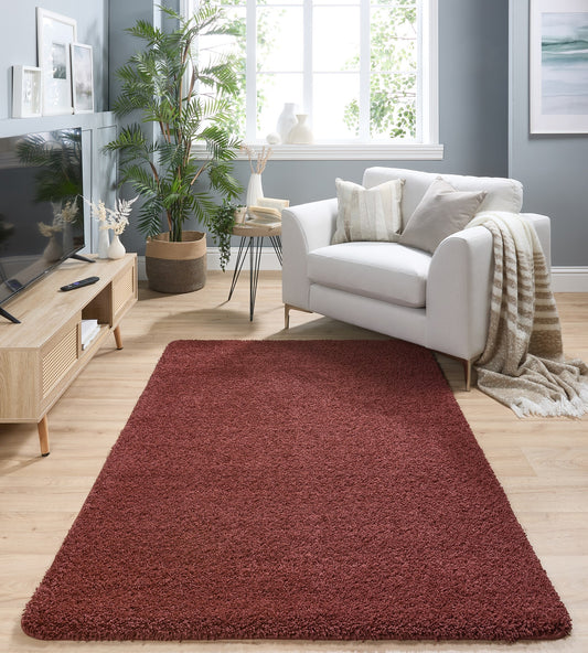 My Washable Shaggy Non-Slip Rug in Ox Red