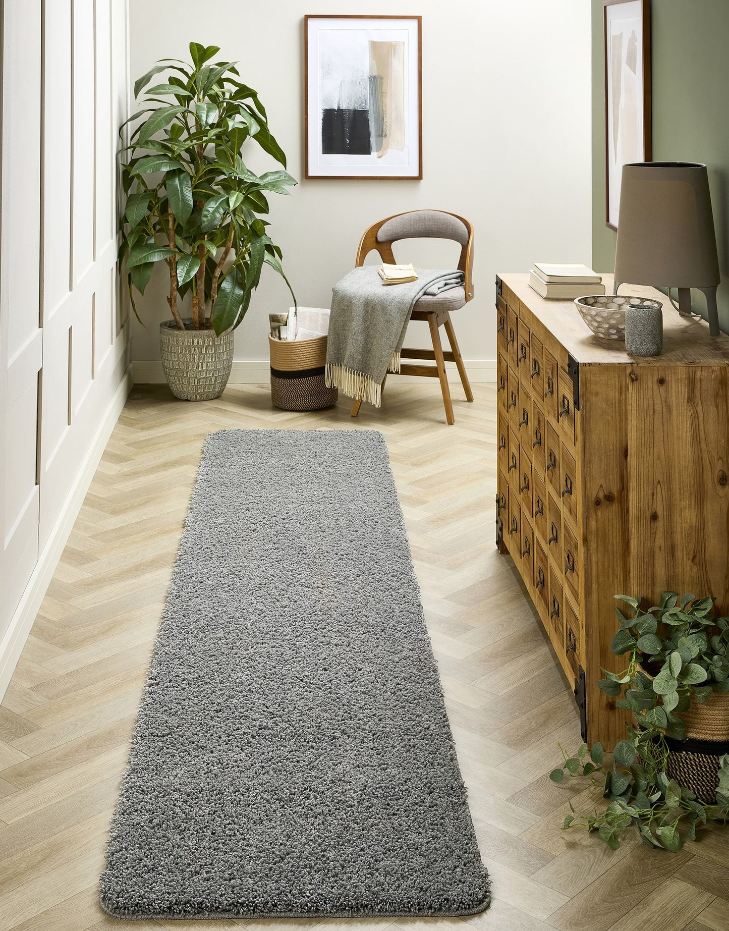 My Washable Shaggy Non-Slip Rug in Ghost Grey