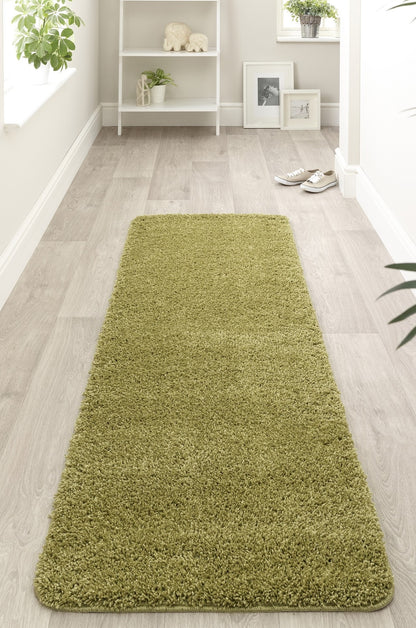 My Washable Shaggy Non-Slip Rug in Olive Green