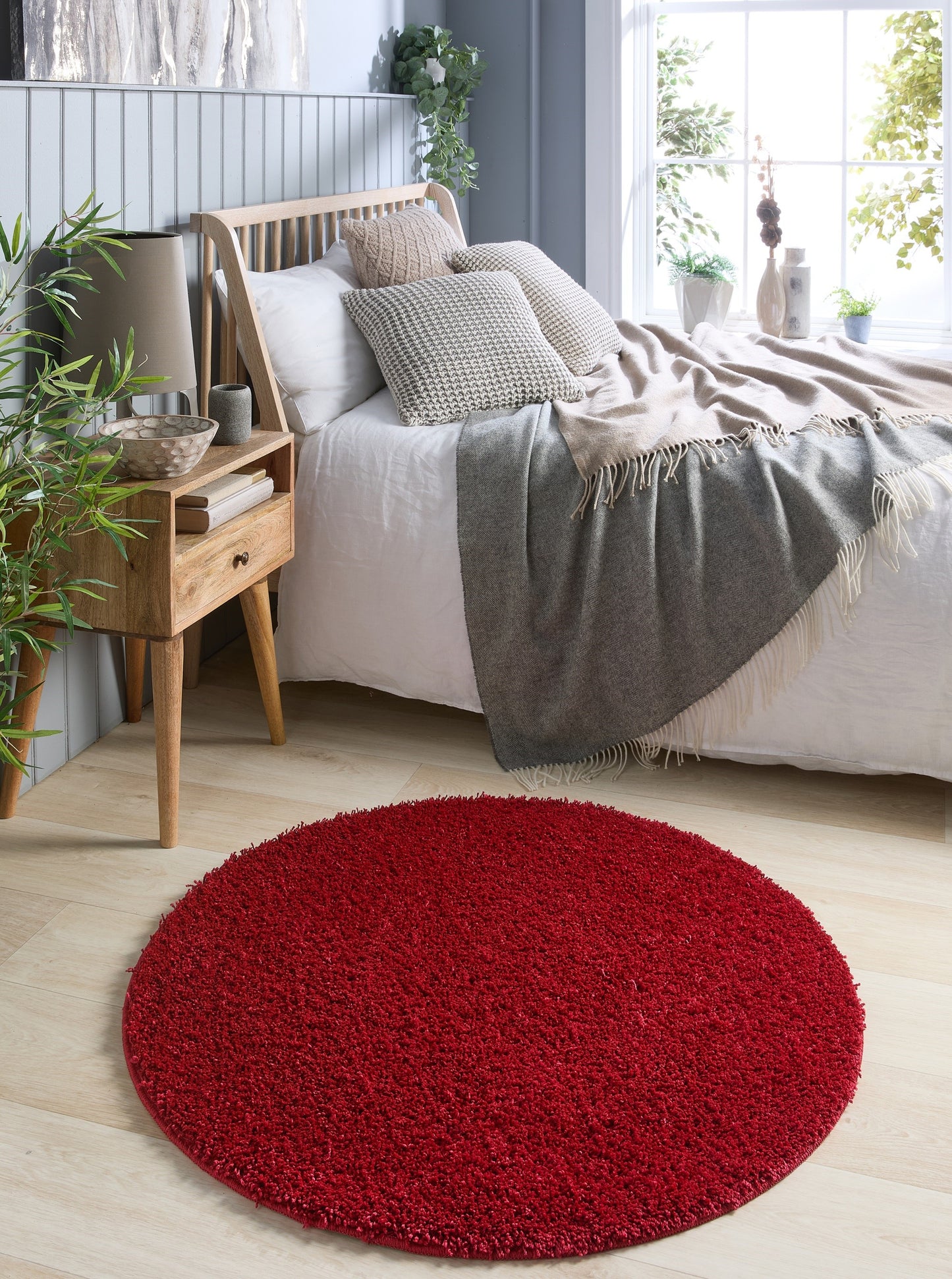 My Washable Shaggy Non-Slip Rug in Red