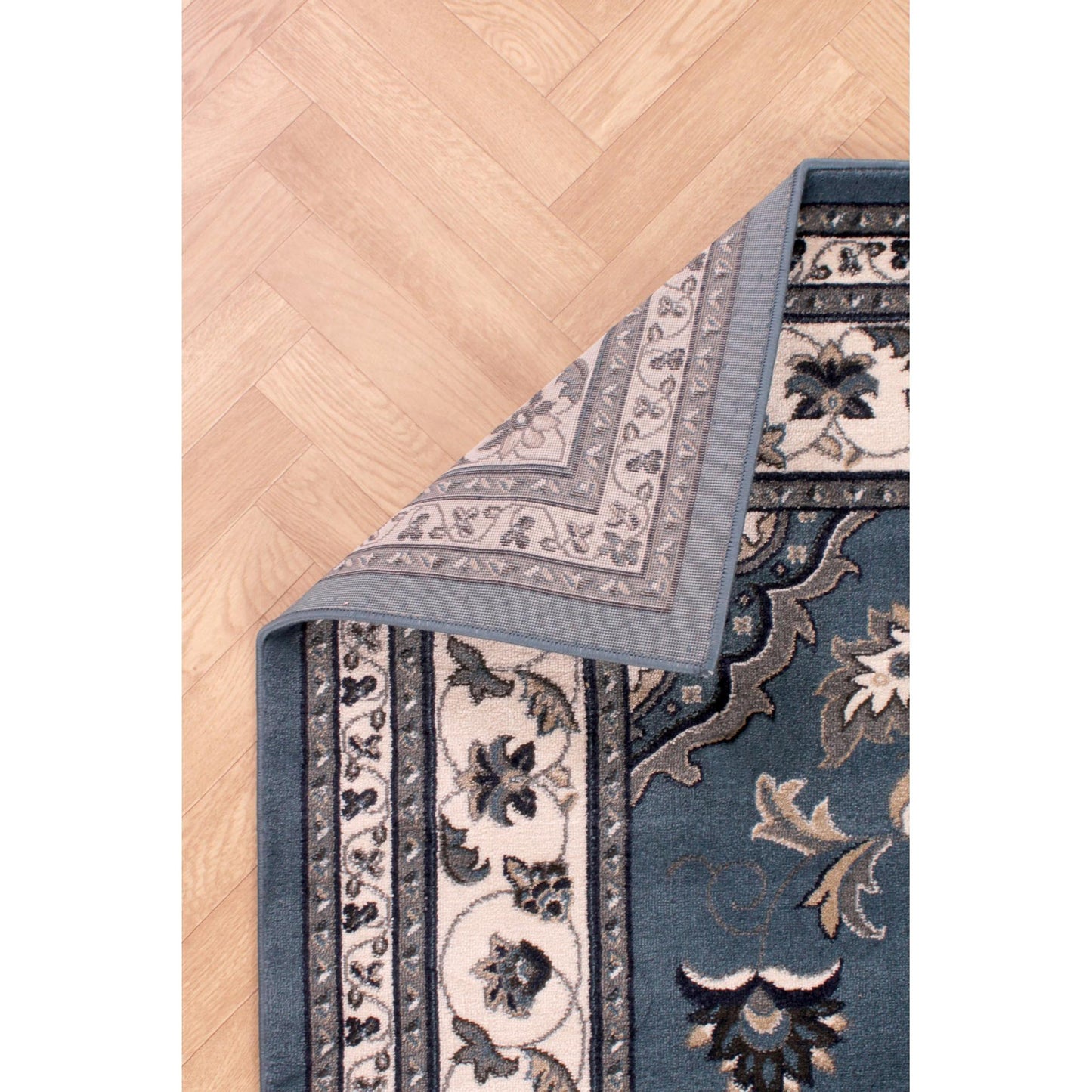 Sherborne Blue Rug Traditional Classic Oriental Bedroom Living Room Rug